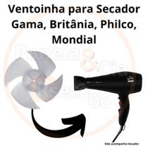 Ventoinha para motor de secador GAMA, BRITÂNIA, PHILCO
