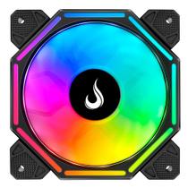 Ventoinha Rise Mode Hex Turbine PWM Reverse, 120mm, ARGB, Preto - RM-H-ARGB-TOR-B-RV