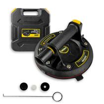 Ventosa a Vácuo 200kg Evolution 2001 Preta Bomba Manual Fixação Forte Segura Para Vidros Porcelanatos Mármores e Superfícies Lisas Com Maleta