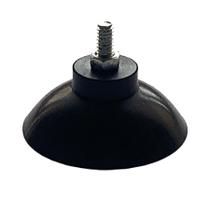 Ventosa de Borracha/Silicone Preta com Parafuso M3 - Diâmetro 36mm