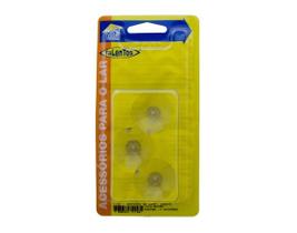 Ventosa de Sucção 40mm com 3 Unidades e Botão - Talentos 26832