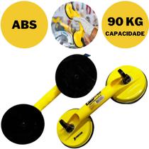 Ventosa Dupla Alta Sucção 90kg Porcelanatos Pisos Vidros
