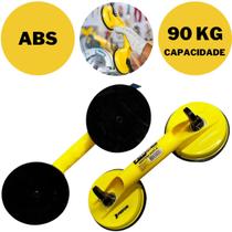 Ventosa Dupla Alta Sucção 90kg Porcelanatos Pisos Vidros