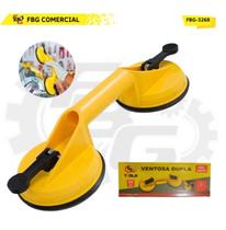 Ventosa Dupla Fixação Forte Para Vidro Porcelanato e Mármore 80kg FBG-3268