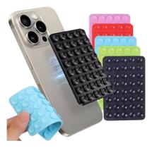 Ventosa Silicone Para Celular Dupla Face Universal Suporte Cor aleatoria