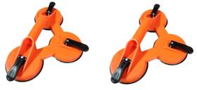 Ventosa Tripla P/ Mármores Vidro Chapas Piso 120kg - 2 Peças