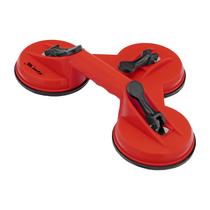 Ventosa Tripla Profissional Borracha C/ Sucção Capacidade 120kg p/ Transporte de Vidros Porcelanatos