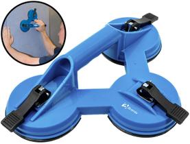 Ventosa Tripla Profissional Em Plástico Para Vidro Piso Capacidade Para Até 75kg Bramix Ventosa Tripla Profissional Em Plástico Para Vidro Piso Capacidade Para Até 75kg Bramix