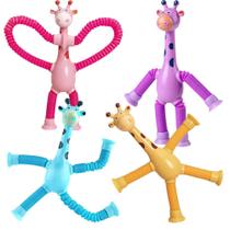 Ventosas Telescópicas Giraffe Toys - Pacote com 4 - Brinquedo Infantil Zasnynua