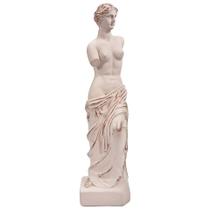 Vênus De Milo Estátua Grega Afrodite Escultura Bege Rosado - M3 Decoração
