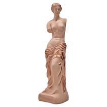 Vênus De Milo Grega Enfeite Afrodite Rosa Fosco Com Bronze - M3 Decoração