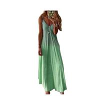 Verão 2023 feminino com decote em v sexy uma versão vestido longo solto vestido de alça grande