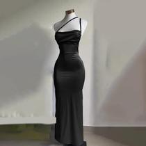 Verão High-End Y2K Sexy Picante Saia Longa Vestido Estilo Europeu Americano 2025