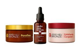 VERÃO MEU BRONZE KIT CERA BRONZEADORA 250G + ÓLEO 10x1 CORPORAL 80ML + ESFOLIANTE 250G VERÃO MEU BRONZE KIT CERA BRONZEADORA 250G + ÓLEO 10x1 CORPORAL 80ML + ESFOLIANTE 250G