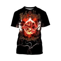 Verão nova moda preto sabbath masculino 3d impresso camiseta hip hop casual legal manga curta