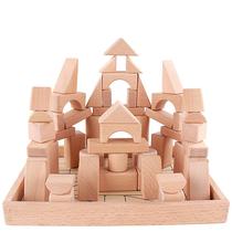 Verde Até 56 Peças Beech Wood Log Blocos de Madeira Brinquedos de Madeira