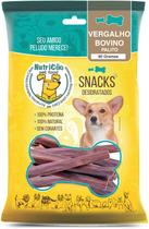 Vergalho Bovino Palito Natural 80 Gr Petisco para Cães, Desidratado para Cachorro - Mordedor para Pet