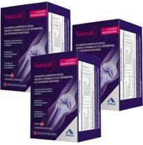 Verical kit c/3 cxs c/60 cprs cada - resvertrol + cálcio ossos fortes + vitamina d3 + k2 + manésio