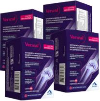 Verical kit c/4 cxs c/60 cprs cada - resvertrol + cálcio ossos fortes + vitamina d3 + k2 + manésio