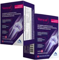 Verical resveratrol kit c/2 cxs c/60 cprs cada + cálcio ossos fortes + vitamina d3 + k2 + magnésio