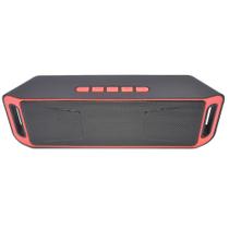 Vermelho Recarregável portátil sem fio Bluetooth Speaker com C