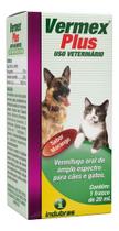 Vermex Plus 20ml - Vermifugo Oral Caes E Gatos - Indubras