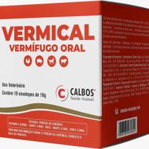 Vermical Vermifugo Calbos Oral 10g - Embalagem com 10 Unidades