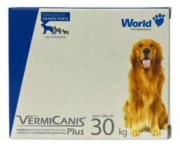 Vermicanis Plus 30kg C/ 2 Tratamento Vermífugo De 2,4g - WORLD
