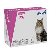 VermiCats Vermífugo para Gatos de 3Kg com 4 Comprimidos Palatáveis