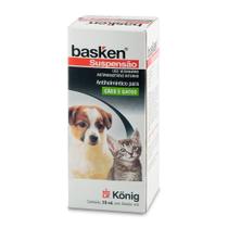 Vermífugo Basken Suspensão Para Cães e Gatos Konig 20mL