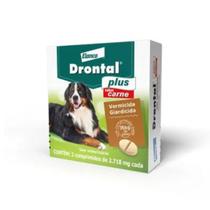 Vermífugo Bayer Drontal Plus Sabor Carne para Cães de até 35kg - 2 Comprimidos