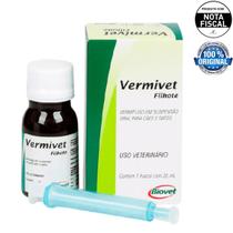 Vermífugo biovet para cães e gatos vermivet filhote 20ml