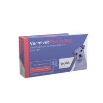 Vermífugo Biovet Vermivet Plus 660mg Para Cães Com 4 Comprimidos