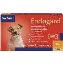 Vermífugo Cães Endogard Virbac C/ 2 Comprimidos Até 10kg