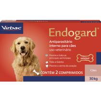 Vermífugo Cães Endogard Virbac C/ 2 Comprimidos Até 30kg