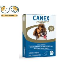 Vermifugo Canex Composto Ceva para Cães até 10kg - 4 comprimidos