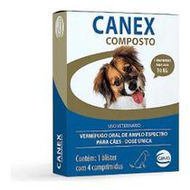Vermifugo Canex Composto para Cães C/4 Comprimidos Ceva