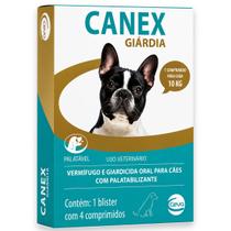 Vermífugo Canex Giárdia Vermes Cães 10kg 4 Comprimidos Ceva