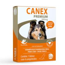 Vermífugo Canex Premium 900 mg para Cães 4 comprimidos