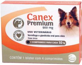 Vermífugo Canex Premium Cães 900mg Cães 10kg