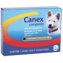 Vermifugo Ceva Canex Composto para Cães 4 Comprimidos