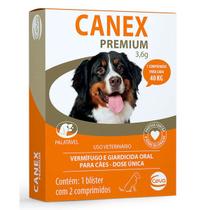 Vermífugo Ceva Canex Premium 3,6g para Cães - Embalagem com 2 Comprimidos