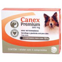 Vermífugo Ceva Canex Premium 900mg com 4 Comprimidos