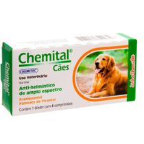Vermifugo Chemital para Cães C/4 Comprimido 660 mg
