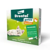 Vermifugo drontal gatos spot on 0,35ml pipeta 0,5 à 2,5kg Vermifugo drontal gatos spot on 0,35ml pipeta 0,5 à 2,5kg