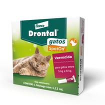Vermifugo drontal gatos spot on 1,12ml pipeta 5 à 8kg Vermifugo drontal gatos spot on 1,12ml pipeta 5 à 8kg