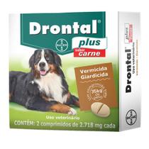 Vermifugo Drontal Plus Bayer Para Cães De 35kg - Sabor Carne