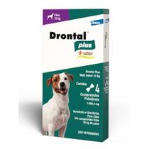 Vermífugo Drontal Plus Cães até 10kg Sabor Carne 4 Comprimidos - Elanco