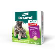 Vermífugo Drontal Plus Cães até 10kg Sabor Carne Elanco 2 Comprimidos