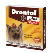 Vermífugo Drontal Plus Cães Carne Bayer 10 kg 2 Comprimidos - Bayer
